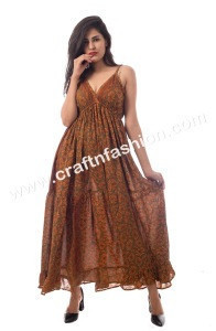 Designer Indo Western Maxi Dress - Australian Style Long Ibiza Dress - Indian Hippie Boho Long Dress