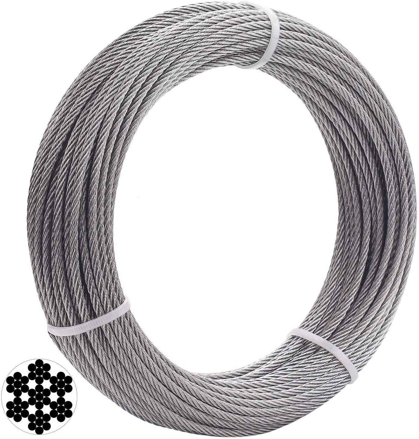 T316 Marin Grade Stainless Steel Aircraft Wire Rope Cable for Railing, Decking