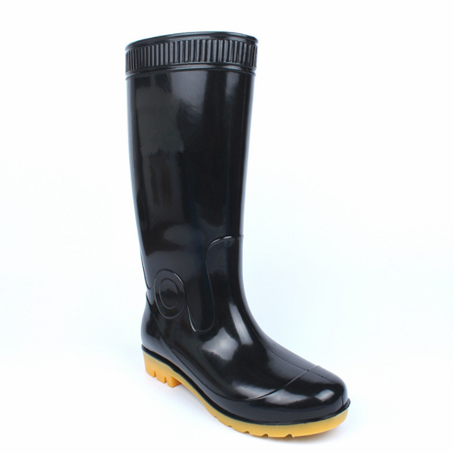 black PVC Water Rainboots / Working Rubber Shoes / Safety Rain boots