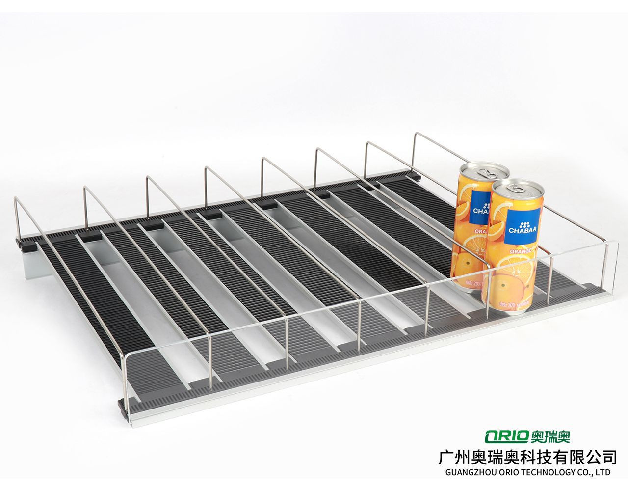 Gravity roller shelf system