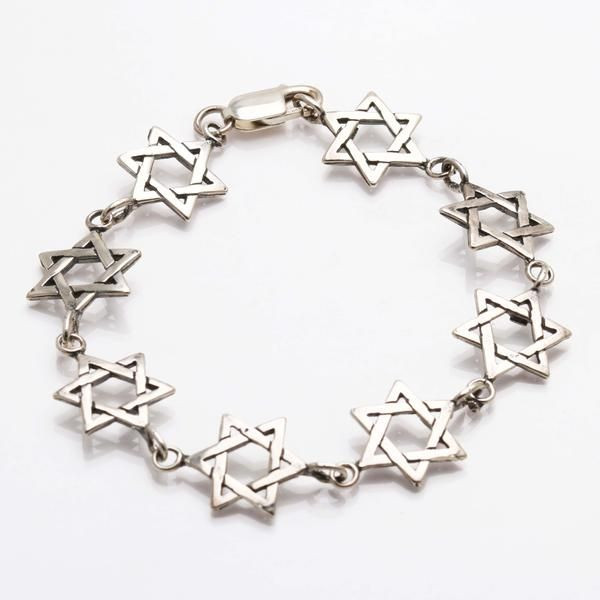 92.5 Silver Star of david bracelet