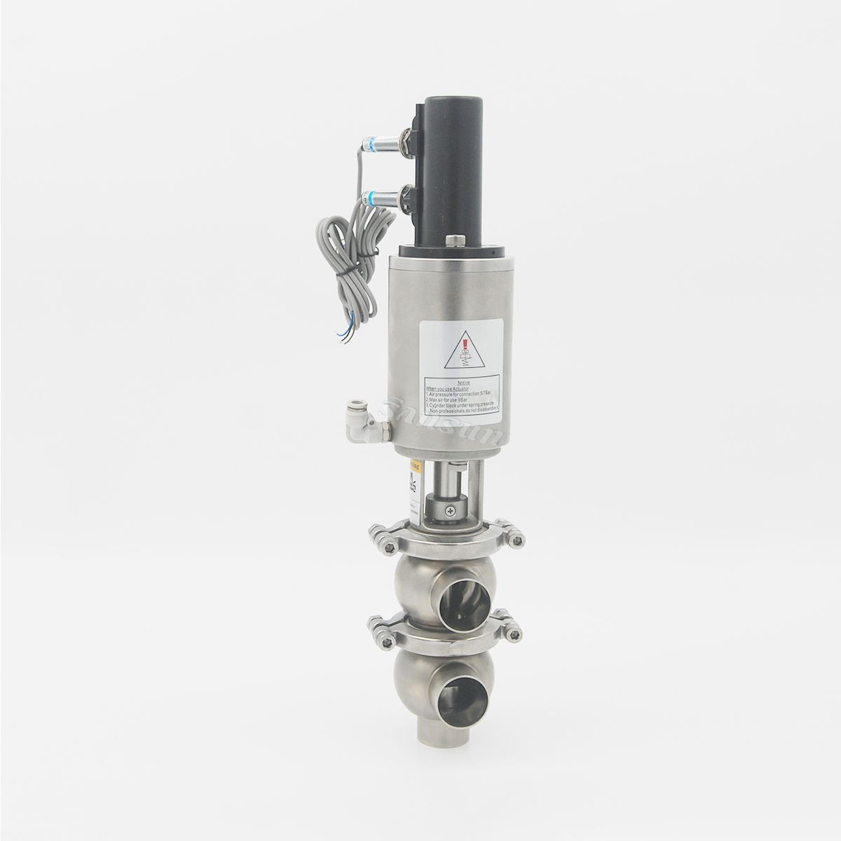 Sanitary Stainless Steel Pneumatic Reversing Valve With C-Top