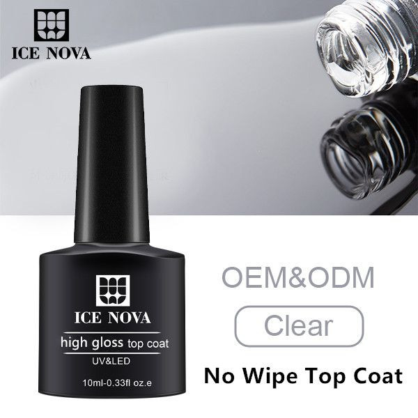 High Gloss Shiny Top Coat No Wipe Top Gel Polish for Gel Polish UV Nail Gel Factory Price