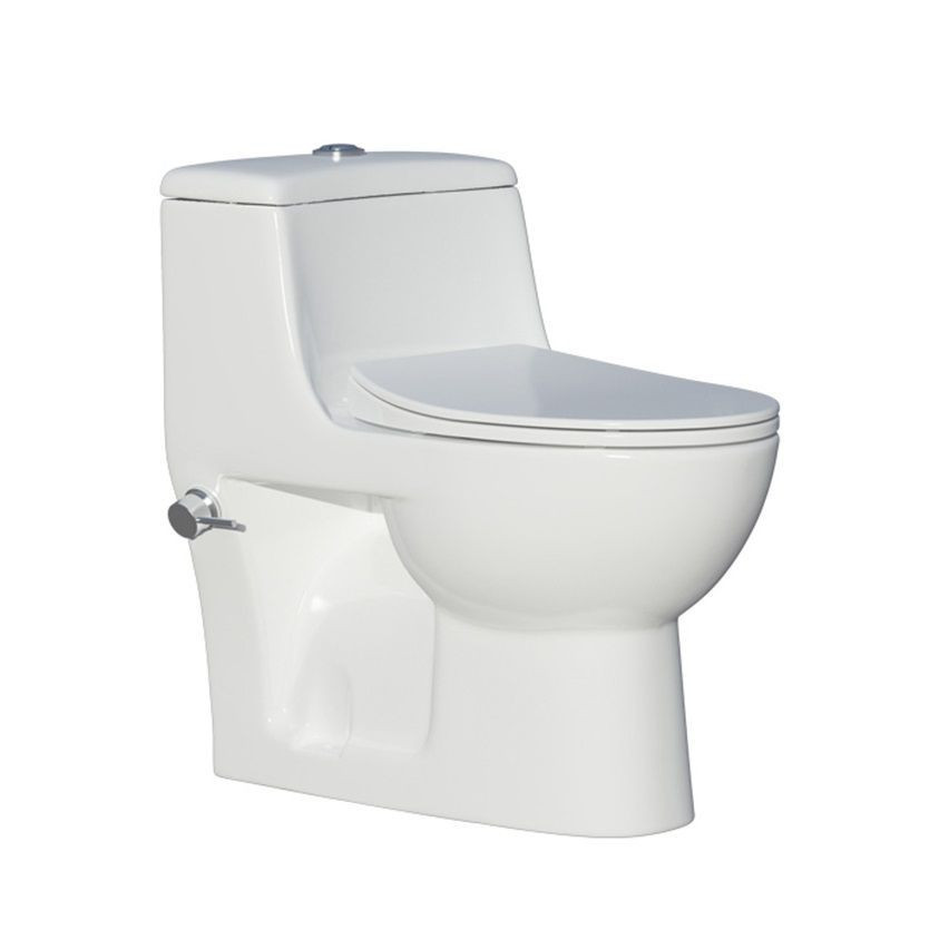 Floor standing one piece Washdown Ceramic WC toilet bowl in white مراحيض