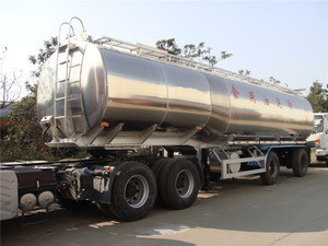 good quality tri axle 30 ton 39m3 aluminum edible oil tanker trailer for sale